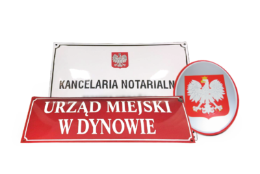 tablice urzędowe i godła