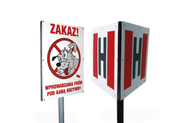 tabliczki na słupkach - button